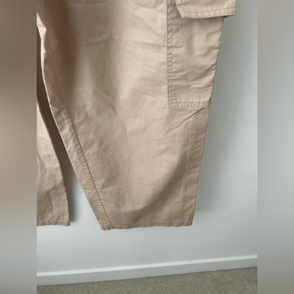 Zara wide leg cargo pant tan color - Picture 7 of 12